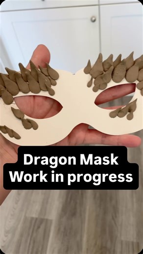 Galaxy Writes on Instagram: "Work in progress for a dragon masquerade mask. Im using air dry clay to make the horns then plan to glue them on to the actual mask form. I will keep you updated once the clay dries and I can paint them! #masquerade #masqueradeball #masquerademask #diycosplay #cosplay #dragoncosplay #sgaeyl #fourthwing #rebeccayarros"