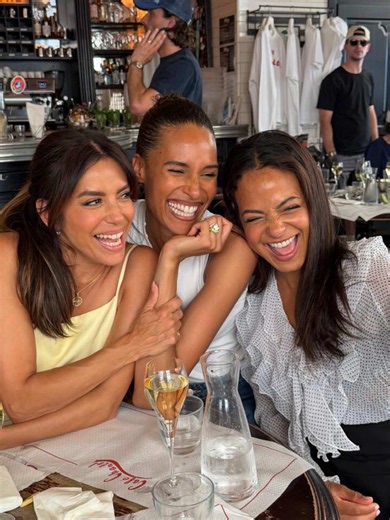 Eva Longoria Champagne Served with Christina Milian