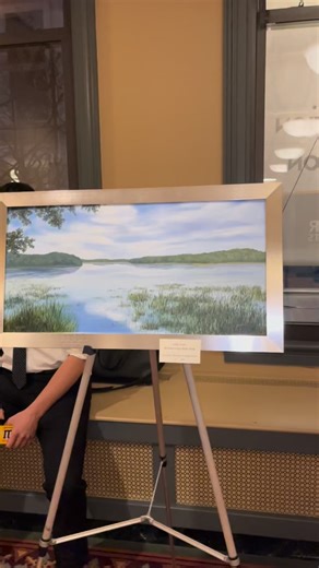 18 reactions · 6 comments | An evening of symphonic music and a Fine Art display complements of the York Art Association at the Appell center in York Pennsylvania. I was honored to share a display featuring water with three other artists. This matched the theme of the orchestral pieces that also featured water imagery. #originalartwork #waterpainting #appellcenterfortheperformingarts #orchestralcollaboration | Art of Gold | Facebook