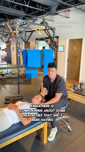 Global Pain & Spine Clinic | Physical & Manual Therapy, Podiatry on Instagram: "💉 Headaches can start right at the base of your skull — from tight suboccipital or temporalis muscles. In this video, we show gentle manual techniques to relieve that tension and ease the pain 🙌🏻 ✔️ Gentle pressure and light traction can improve circulation and reduce discomfort. ✖️ No pain, no aggressive movements — just careful work for real relief. Thanks to @kinga_rajek for participating in the video 📩"