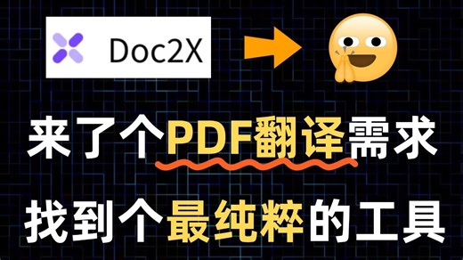 PDF翻译怎么做没有头绪，还好被我找到了一个好用工具｜Doc2X