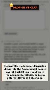 #DuckDB vs #SQLite for full-text search — is it really a drop-in? #HackerNews #Database