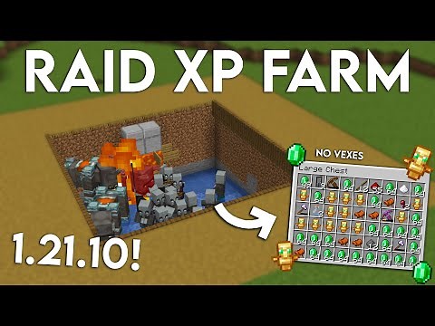 NEW UPDATED MINECRAFT JAVA 1.21.10 RAID FARM TUTORIAL
