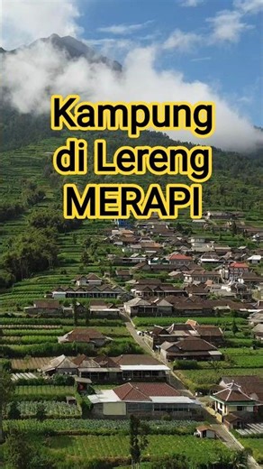 Village on the Slopes of Mount Merapi #shorts #mountmerapi #selo #selofarming #boyolali