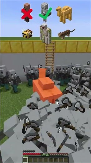 Minecraft Survival Test: Mob Edition! 🧟‍♂️🔥 #minecraftshorts