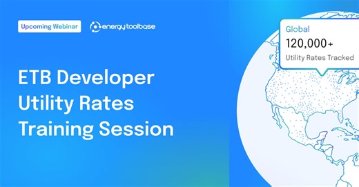 ETB Developer - Utility Rates Training Session