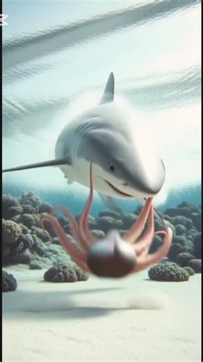 Octopus vs Shark — An Epic Battle Beneath the Waves #octopusvsshark #3danimation #animalfight#action