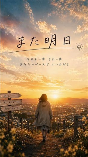 また明日【オリジナル曲 優しいメロディー「明日はきっと大丈夫」と思わせてくれる一曲です。】