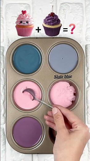 "Muted Dusty Color Palette – Blue Gray & Rose Tones" #colorpalette #colormixingmagic #colormixing