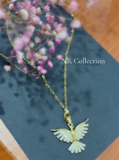 Stainless steel bird open wings pendant necklace Pre Orders Only 💥 💥 #foryoupage #viralvideo #tranding #nrcollections #pyf