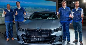 BMW’s first electric 5 series sedan, the i5, begins rolling off the assembly line