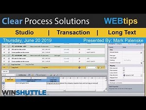 WINSHUTTLE Tutorial and WEBTips: Studio: Tips & Tricks Working with Long Text