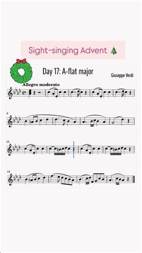 Sight-singing Advent: Day 17, A-flat major 🎄 #eartraining #sightsinging