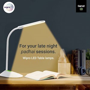 Ace those late-night assignments with Wipro Garnet 6W color-changing Table lamps. Get your hands on the best of deals NOW: https://amzn.to/2NDiXWg | Wipro LED Lighting