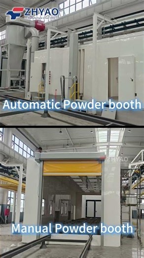 New Power and free powder coating line trial run onsite #metalcoating #zhyao