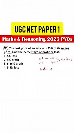 UGC NET 2025 PYQs | Mathematical Reasoning and Aptitude for UGC NET Paper 1 #ugcnet2025 #trending