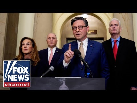 Speaker Johnson, GOP leaders hold press conference as shutdown enters day eight