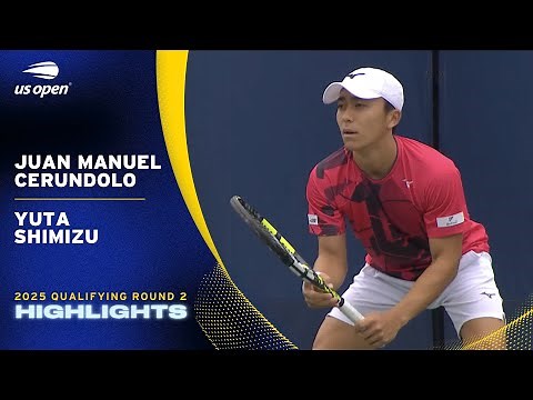 Juan Manuel Cerundolo vs. Yuta Shimizu Highlights | 2025 US Open Qualifying Round 2.