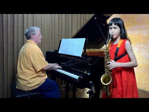 "Blue Bossa" Sax & Piano, Emilie & Dad