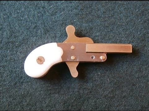 Handmade Berloque 2mm Miniature Pinfire Pistol