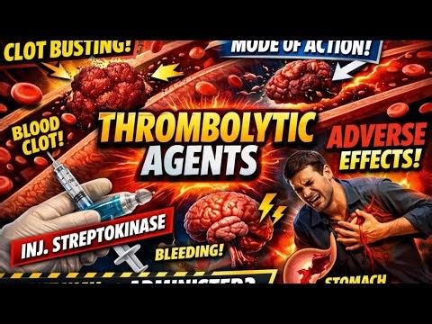 Inj Streptokinase Explained | Fibrinolytic Agent | Uses, MOA, Side Effects