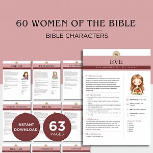 60 Women of the Bible Study Guide PDF | Printable Bible Characters Summary | Womens Bible Study | Christian Devotional | Old New Testament - Etsy