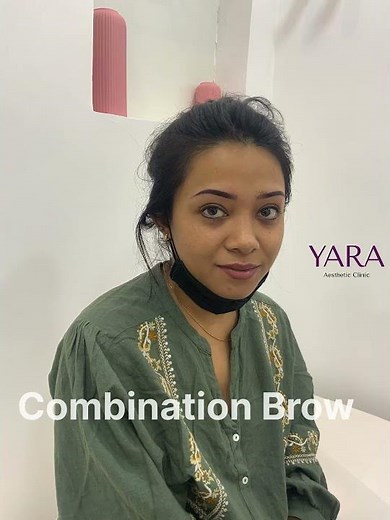 Combination Brows Before & After | Natural Microblading + Shading Transformation
