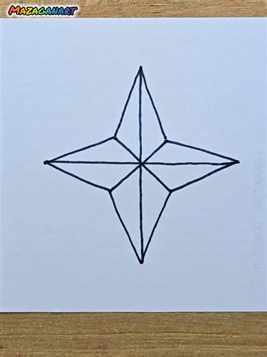 Dibujo 3D de Estrella: Arte Geométrico y Ilusión Óptica