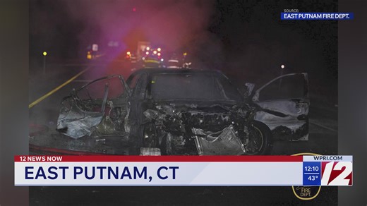 Crews respond to fiery car, tractor-trailer crash on I-395