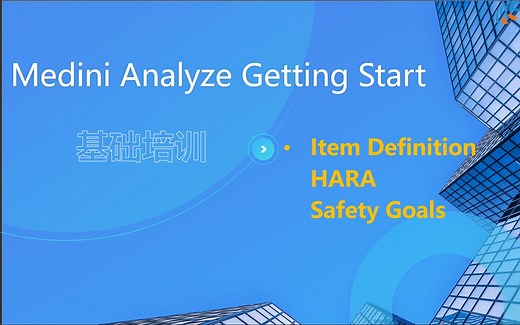 Medini Analyze基础培训(项目定义+HARA分析+安全目标）