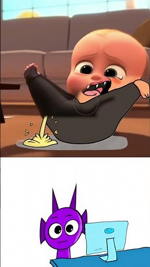 Funny Baby Boss does it 😂😂 (Sprunki Reaction)