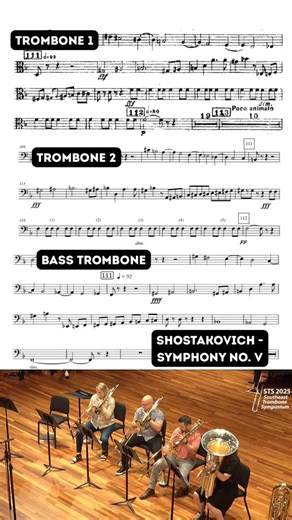 Southeast Trombone Symposium on Instagram: "~NEW VIDEO DROP~ Our #STS2025 Faculty Excerpt presentation is available to watch NOW over on YouTube Channel!! Our final clip for Excerpt Week 2025 comes from the finale of Shostakovich’s Fifth Symphony. We’ll be taking a short content break for the holidays, but please stay tuned for more performance clips from our 15th Anniversary Celebration, and in the meantime, feel free to check out our website and see what all we have in store for #STS2026!! #so