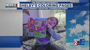 Shelby's coloring pages and Cason Lane Academy visit