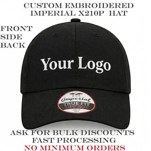 Custom Embroidered Hat – Imperial X210P the Original Performance – Personalized Logo Cap - Etsy