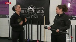 9.5K views · 82 reactions |    Sarah Komadina gets in touch with her inner warrior as she tries out Steel Mace Valkyrie...and she didn't even hurt herself! We admit we were mildly concerned 路‍♀️ | Global Regina | Facebook