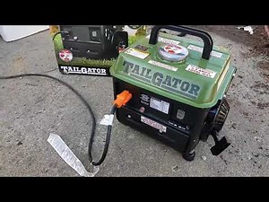 Harbor Freight tailgator 700 watt 2cycle generator real quick First Look Out of the Box