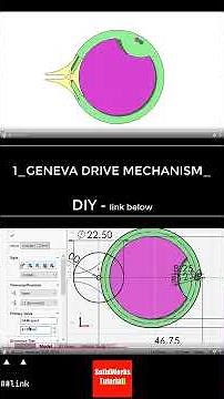 Mechanism 1 SolidWorks : External 3-sloted circular Geneva drive #3d #mechanism #engineering #diy