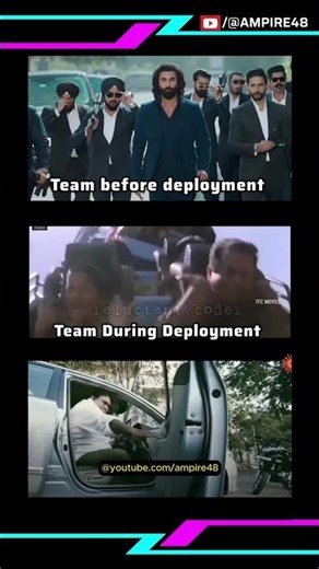 Deployment stages be like… 😭#developerlife #deployment #ampire48 #memes #funnymemes