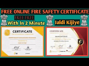 Fire Safety Certificate | Free Online Certificate | Free Online Course With Certificate | Training |