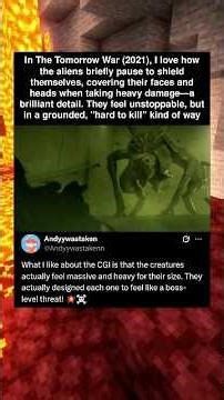 I love how the aliens briefly pause to shield themselves, covering their faces and heads when taking