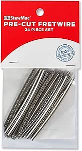 StewMac Pre-Cut and Pre-Radiused Fretwire Set, Medium/Medium, 12" Radius, 24-Pieces