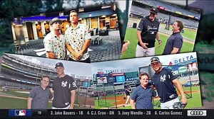 Aaron Judge and Giancarlo Stanton meet home run king, Hamilton Porter. | YES Network