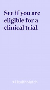 Americans can now access the latest treatments thanks to a new clinical trials matchmaking service. Why clinical trials? Trials provide patients with access to the latest treatments, before they're widely available. Through trials, patients can: 💊 access the latest treatments and medications, entirely free of charge 🩺 receive extensive medical care from leading specialists working on the trial 📖 understand their condition better and help further research | HealthMatch