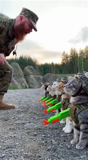 Sergeant’s roar = cat meows #catsofttiktok #cat #catlover #pet #cattok kitten cute funny