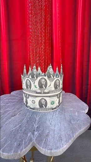 My way of Money Crowns, Money Origami Crown, Dollar Origami Crown, Money Gift Idea, Handmade Crown