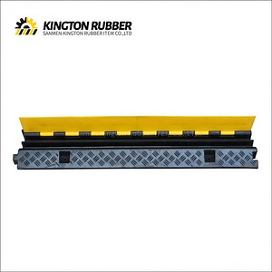 [Hot Item] Multi Functional Anti-Pressure 2 Channels Recycled Rubber Cable Protector Cord Protector