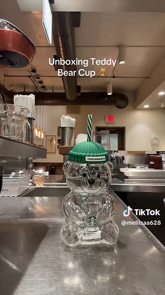 New teddy bear cup #teddy #cup #starbuckscup #tumblercup