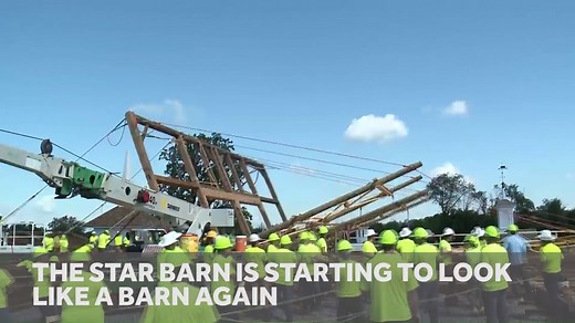 22K views · 285 reactions | A 140-year-old barn is being raised at its new home in Elizabethtown, Lancaster County. Have you ever visited the Star Barn? | WGAL News Channel 8 Susquehanna Valley, Pa. | Facebook