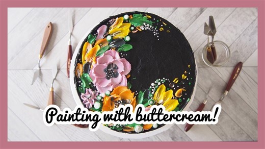 Painted Floral Buttercream Cake Masterpiece