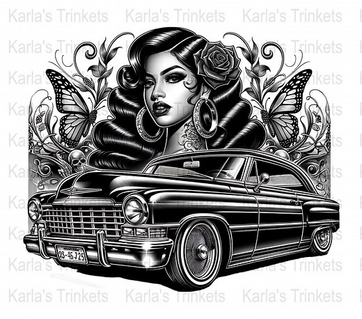 Chola Lowrider Clipart, Latina Art, Mexican PNG (digital Download) - Etsy